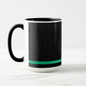 Modernes Schwarzes Personalisiert Tasse (Links)