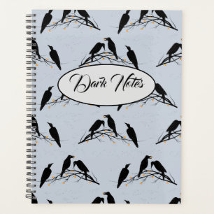 Modernes Schwarzes Ravens Minimalistisches Muster Planer