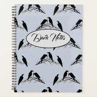 Modernes Schwarzes Ravens Minimalistisches Muster Planer