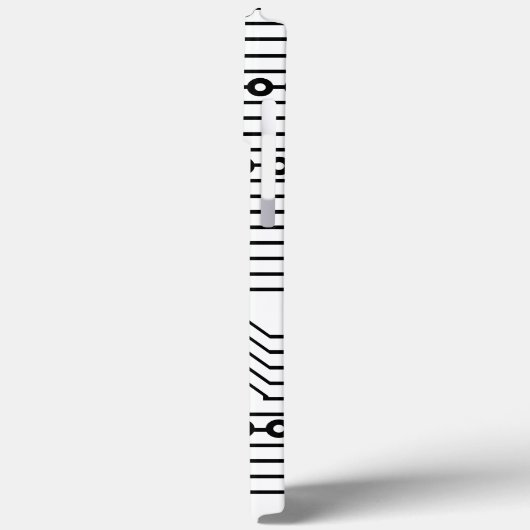 Modernes schwarzes Retro-Computergehäuse Case-Mate iPhone Hülle (Rückseite / Links)