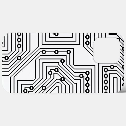 Modernes schwarzes Retro-Computergehäuse Case-Mate iPhone Hülle (Rückseite (Horizontal))