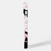 Modernes Schwarzes Rosa Flamingo Case-Mate iPhone Hülle (Rückseite / Links)