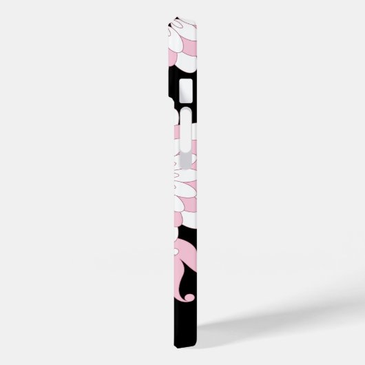 Modernes Schwarzes Rosa Flamingo Case-Mate iPhone Hülle (Rückseite / Links)