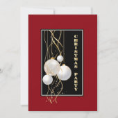 Modernes Schwarzes, Rotes und Gold Weihnachtsgebäc Einladung (Vorderseite)