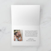 Modernes Schwarzes Script Personalisiert Hochzeits Dankeskarte (Innenseite)