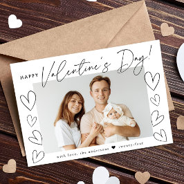 Modernes Schwarzes Script - Valentinstag-Foto Feiertagskarte