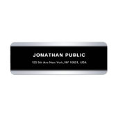 Modernes Schwarzes Silber Elegante Schlichte Rücks (Vorne)