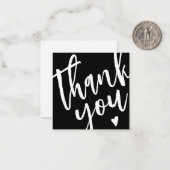 Modernes Schwarzes Skript Kleines Unternehmen Dank Mitteilungskarte (Vorderseite/Rückseite Beispiel)