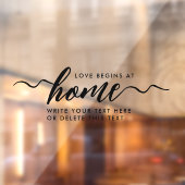 Modernes Schwarzes Skript-Liebe-Zuhause-Window Fensteraufkleber (Blatt 2)