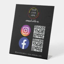Modernes schwarzes Social Media QR Code Pedestzeic