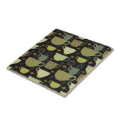 Modernes Schwarzes Teakup aus dem Mittelalter Fliese (Seite)