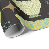 Modernes Schwarzes Teakup aus dem Mittelalter Geschenkpapier (Rolleneckpunkt)