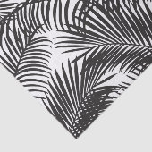 Modernes schwarzes tropisches Palmemuster Seidenpapier (Ausschnitt)