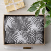 Modernes schwarzes tropisches Palmemuster Seidenpapier (Geschenk)