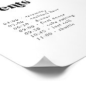 Modernes Schwarzes Typografisches Veranstaltungspa Poster (Ecke)