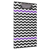 Modernes schwarzes u. lila Zickzack Klemmbrett (Rechts)