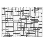Modernes Schwarzes u. Weiß blockiert Quadrate, Tischdecke (Vorderseite (Horizontal))