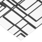 Modernes Schwarzes u. Weiß blockiert Quadrate, Tischdecke (Schrägansicht)