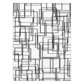 Modernes Schwarzes u. Weiß blockiert Quadrate, Tischdecke (Vorderseite)