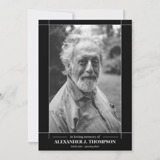 Modernes Schwarzes u. Weiß in liebevollem Dankeskarte (Vorderseite)