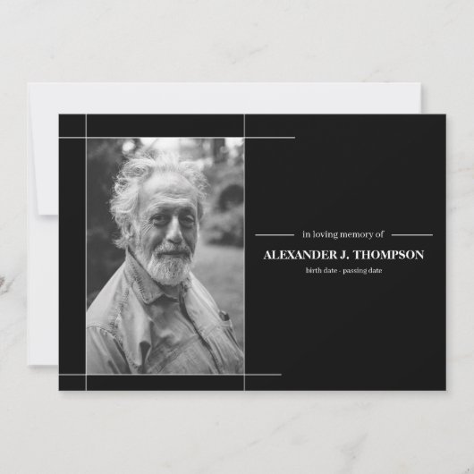 Modernes Schwarzes u. Weiß in liebevollem Dankeskarte (Vorderseite)