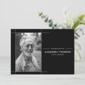 Modernes Schwarzes u. Weiß in liebevollem Dankeskarte (Stehend Vorderseite)