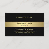 Modernes Schwarzes und Goldbezauberndes Bezaubern Visitenkarte (Rückseite)
