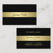 Modernes Schwarzes und Goldbezauberndes Bezaubern Visitenkarte (Vorne/Hinten)