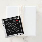 Modernes Schwarzes und Silber Kleines Unternehmen Geschenkanhänger (Beispiel)