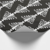 Modernes schwarzes und silbernes geschenkpapier (Ecke)