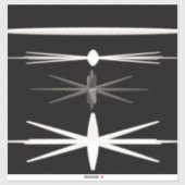 MODERNES SCHWARZES UND WEISSES DESIGN AUFKLEBER (Blatt)