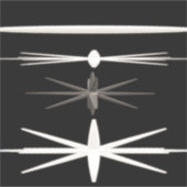 MODERNES SCHWARZES UND WEISSES DESIGN AUFKLEBER (Vorderseite)