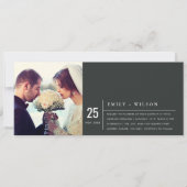 MODERNES SCHWARZES UND WEISSES FOTO EINLADUNG (Vorderseite)