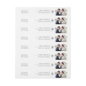 MODERNES SCHWARZES UND WEISSES FOTO Rundum-Adressaufkleber (Bogen)