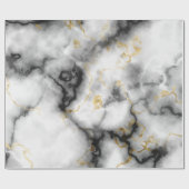 Modernes, schwarzes und weißes Gold-Wrapping-Papie Geschenkpapier (Flach)