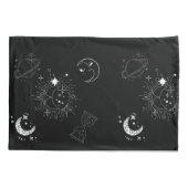 Modernes schwarzes Universum-Muster für ihn Kissenbezug (Rückseite)