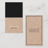 Modernes Schwarzes Visitenkarte (Vorne/Hinten)