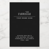 Modernes schwarzes Wachs schmilzt Verpackungsetike Lebensmitteletikett (Einzelnes Label)