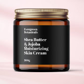 Modernes, schwarzes, wasserdichtes Etikett für Kos