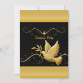 Modernes, schwarzes Weihnachtsgeschenk christlich Einladung (Vorderseite)