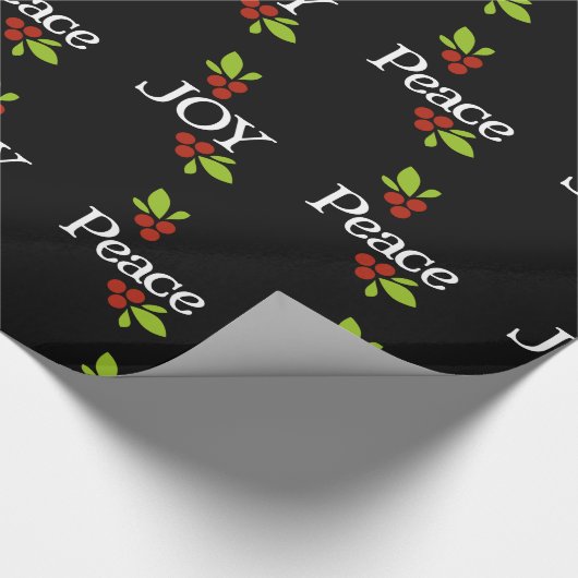 Modernes schwarzes Weihnachtsgeschenk-Packpapier Geschenkpapier (Ecke)