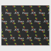 Modernes schwarzes Weihnachtsgeschenk-Packpapier Geschenkpapier (Flach)