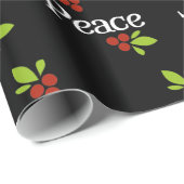 Modernes schwarzes Weihnachtsgeschenk-Packpapier Geschenkpapier (Rolleneckpunkt)