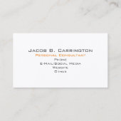 Modernes schwarzes/weißes 30o1 visitenkarte (Rückseite)