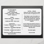 Modernes Schwarzes Zeitgenössisches Kirchenbulleti Flyer (Hinten)