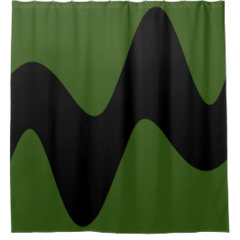 Modernes Schwarzwald-Grün Duschvorhang