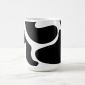 Modernes Schwarzweiß-Freeform-Muster Kaffeetasse (Mittel)