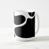 Modernes Schwarzweiß-Freeform-Muster Kaffeetasse (VorderseiteRechts)