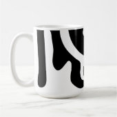 Modernes Schwarzweiß-Freeform-Muster Kaffeetasse (Links)