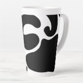 Modernes Schwarzweiß-Freeform-Muster Milchtasse (Rechte Ecke)